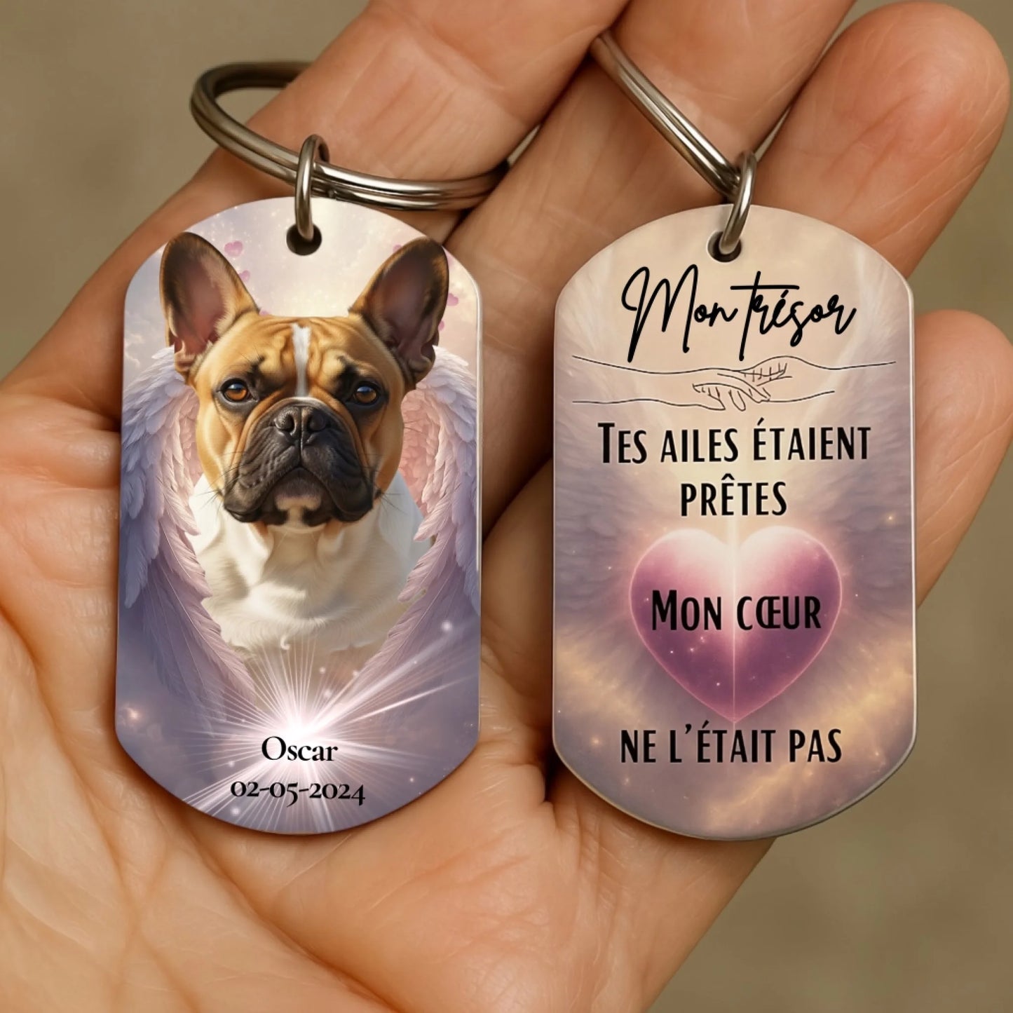Porte-clés Commémoratif Personnalisé, Tes Ailes Étaient Prêtes, Mon Cœur Ne L'était Pas3