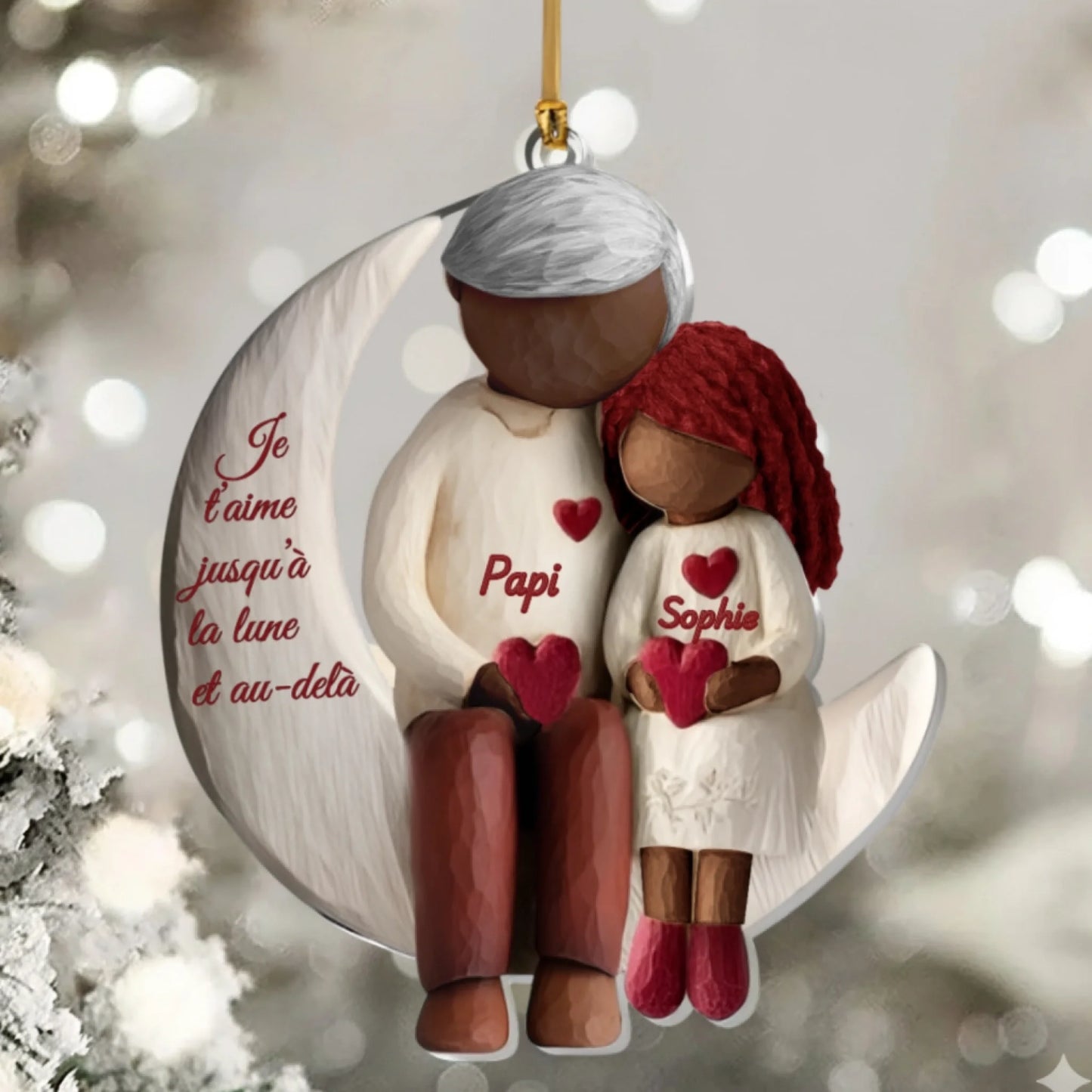 Mamie & Papy, un amour gravé pour toujours – Ornement Acrylique Personnalisé4
