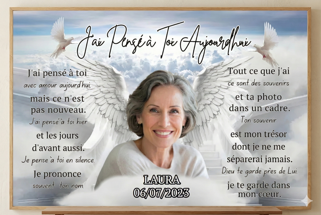 Poster Commémoratif Personnalisé : Honorer Vos Souvenirs avec un Hommage Mural Touchant