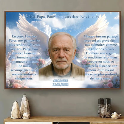 Poster Horizontal Commémoratif Personnalisé - J'ai Pensé à Toi Aujourd'hui