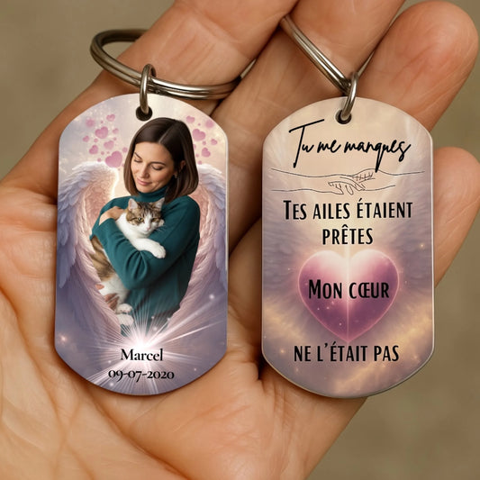 Porte-clés Commémoratif Personnalisé, Tes Ailes Étaient Prêtes, Mon Cœur Ne L'était Pas1