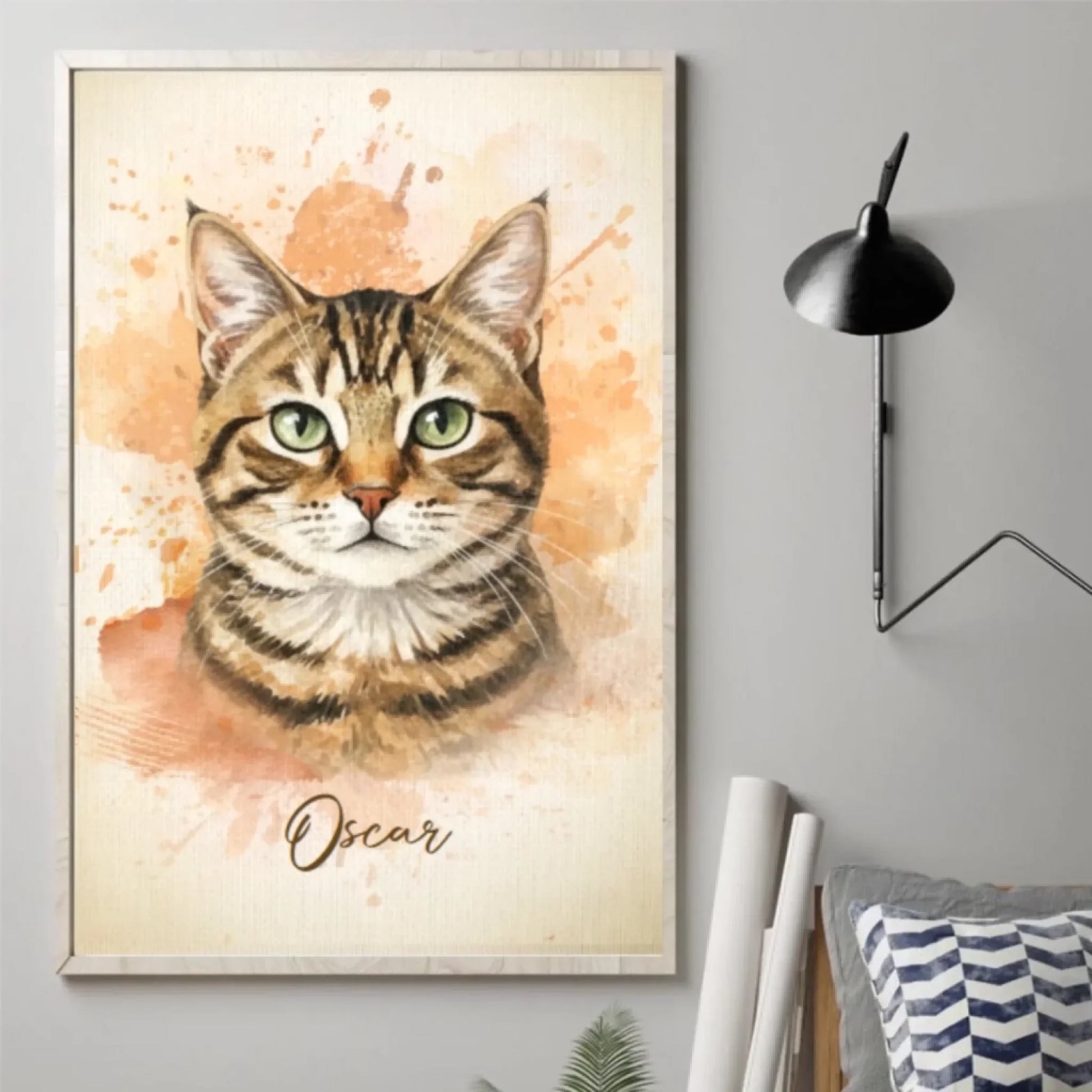 Poster vertical personnalisé pour chien ou chat – Cadeau commémoratif pour animaux de compagnie