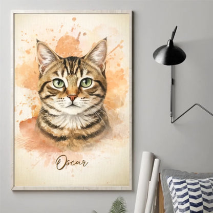 Poster vertical personnalisé pour chien ou chat – Cadeau commémoratif pour animaux de compagnie