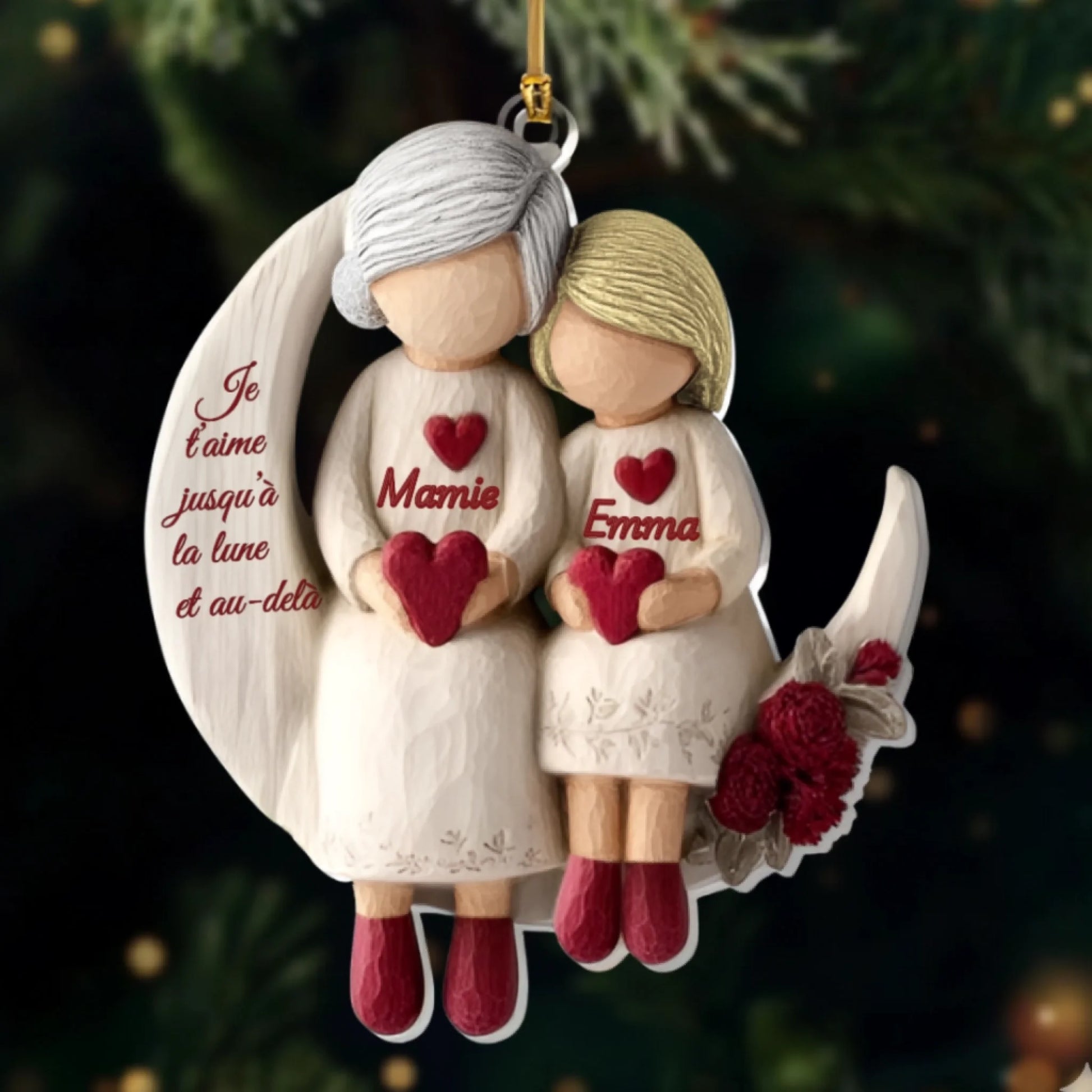Mamie & Papy, un amour gravé pour toujours – Ornement Acrylique Personnalisé