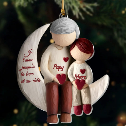 Mamie & Papy, un amour gravé pour toujours – Ornement Acrylique Personnalisé3
