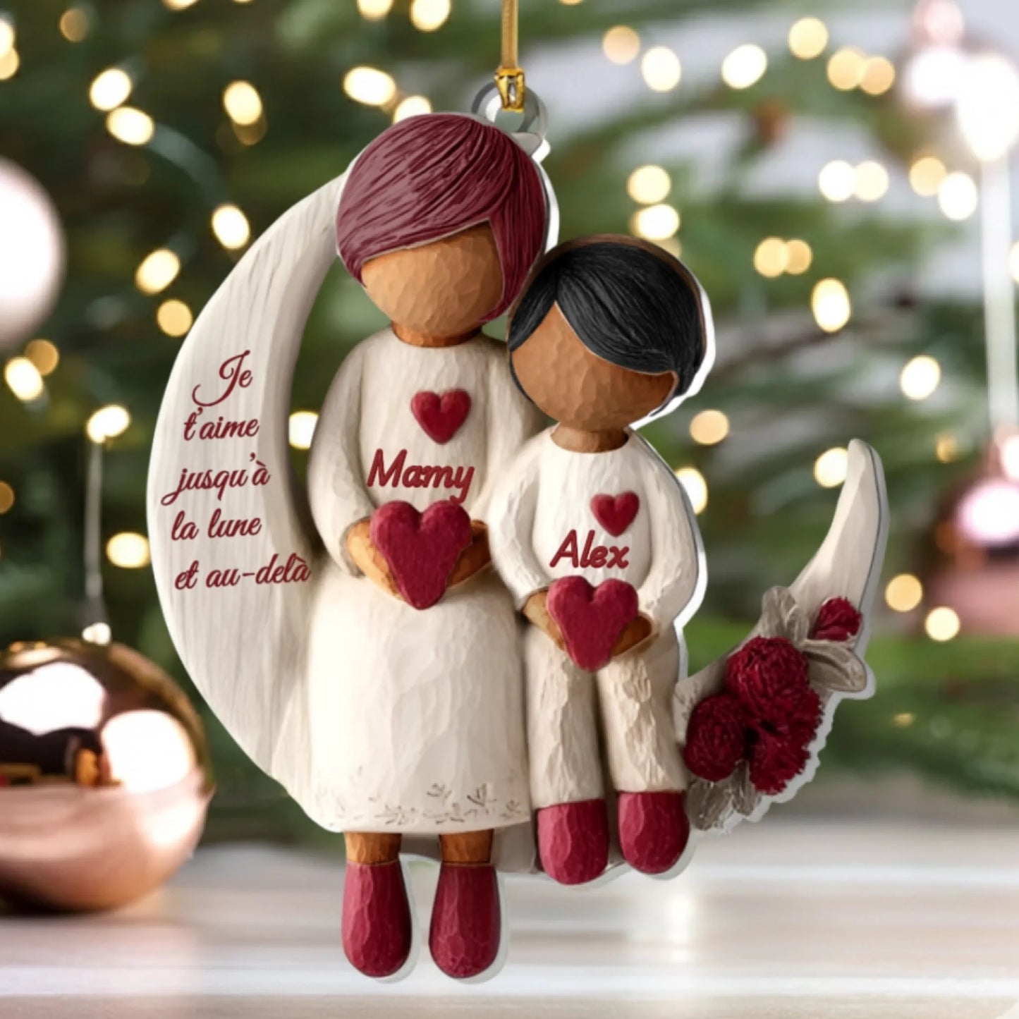 Mamie & Papy, un amour gravé pour toujours – Ornement Acrylique Personnalisé2