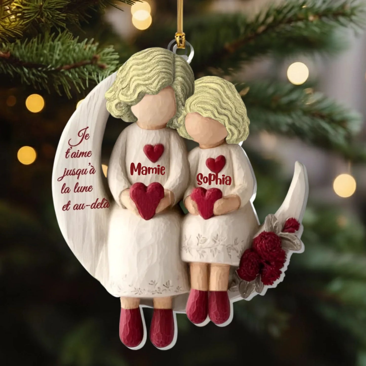 Mamie & Papy, un amour gravé pour toujours – Ornement Acrylique Personnalisé4