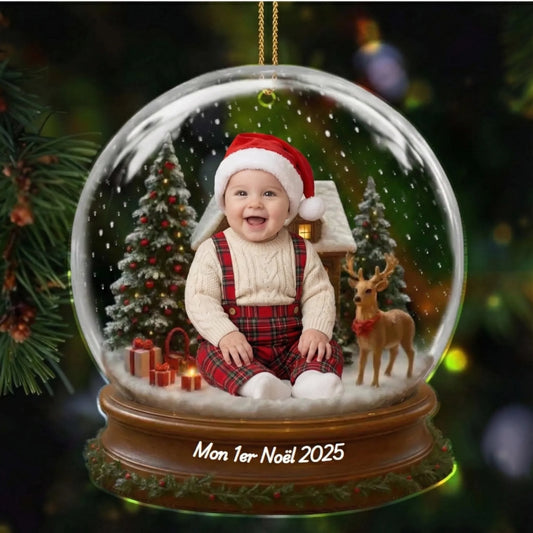Premier Noël de Bébé avec costume de Père Noël3