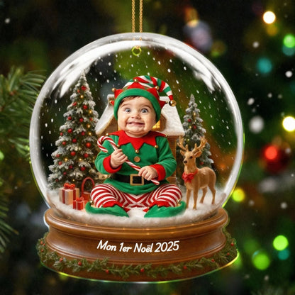 Premier Noël de Bébé avec costume de Père Noël2 (2)