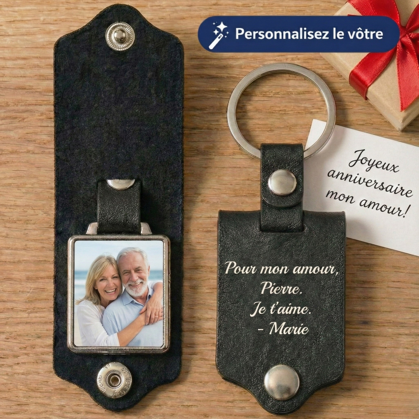 Porte-Clés Photo Personnalisé - Gardez Vos Souvenirs Près du Cœur