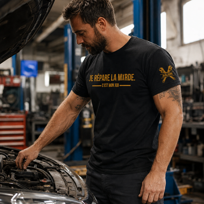 T-Shirt Personnalisé « Je Répare la M*rde. C’est Mon Job » – Cadeau Homme Original et Drôle