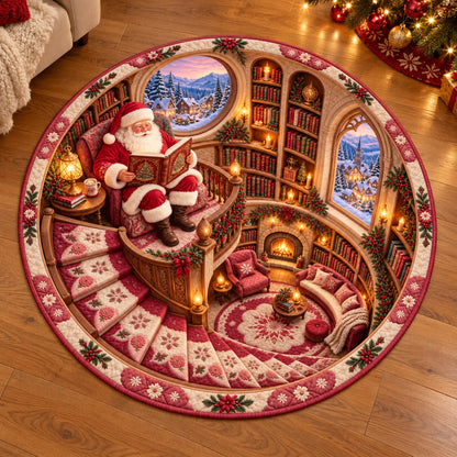 Tapis rond matelassé personnalisé - Cadeau de Noël ou d’anniversaire personnalisé pour maman, papa, frère ou sœur - Des moments joyeux toute la saison Give feedback